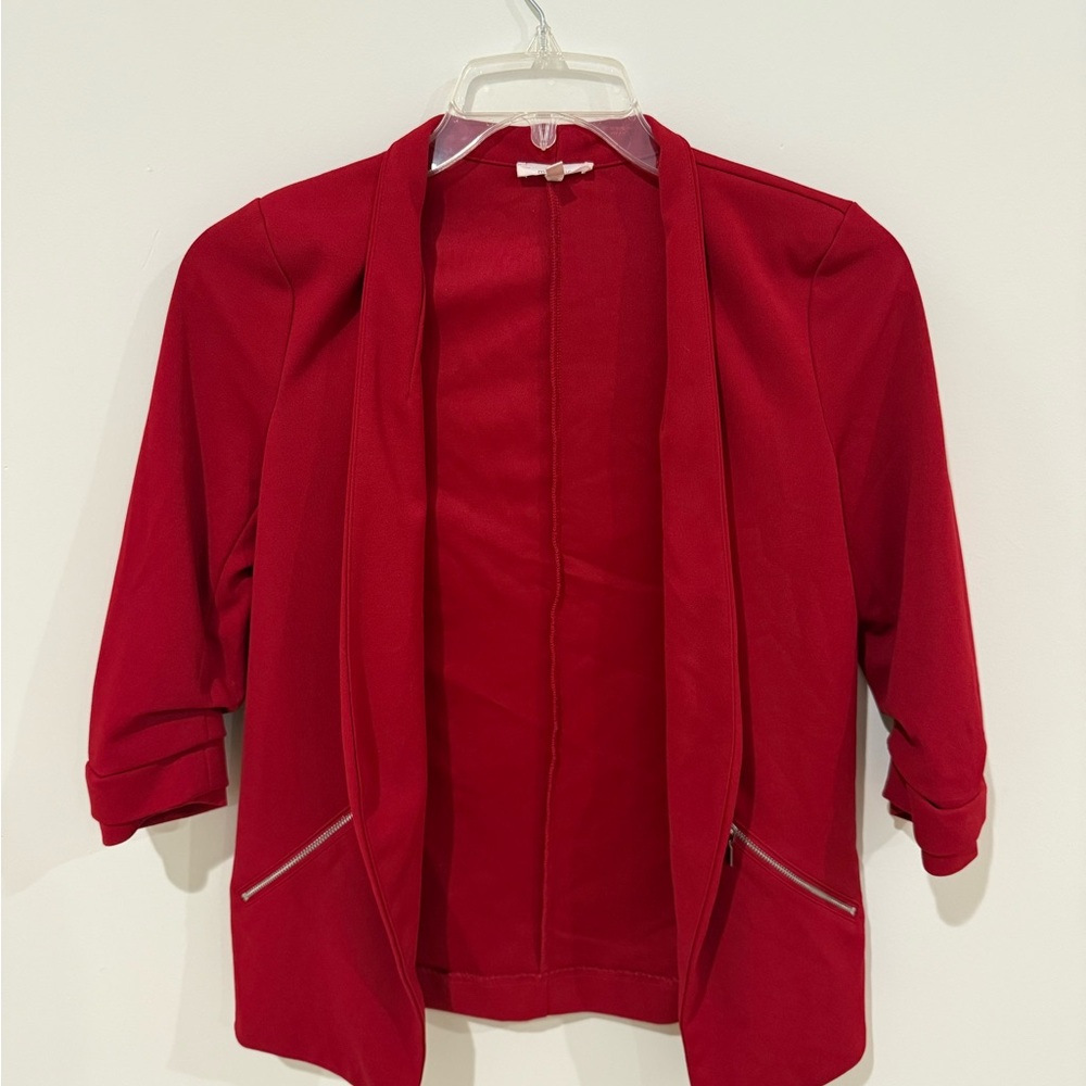 Maurices Vibrant Red Open-Front Blazer
